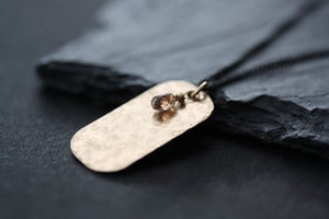 Image of Chocolate Diamond Dog Tag Necklace