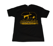 Image of California Bear T-Shirt Black/Yellow