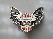 Image of Ride free skull wings pin