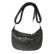 Image of Black Leather Day Bag