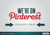 Image of Buzz Badge - Pinterest "Follow Us" Window/Door Stickers and Clings