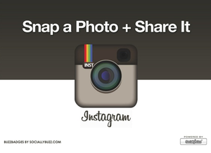 Image of Buzz Badge - Instagram "Snap a Photo" Window/Door Stickers and Clings