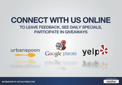 Image of Buzz Badge -  "Connect With Us" Window/Door Stickers and Clings - YUG