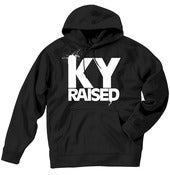 Image of KY Raised Black / White Hooded Sweatshirt