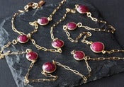 Image of Long Ruby Station Necklace