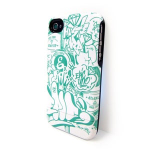 Image of Green Bomb Pattern - iPhone 4 / 4S case