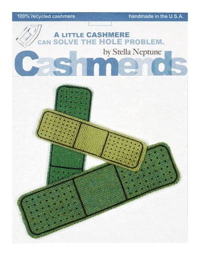 Image of Iron-On Cashmere Band-Aid - Triple Green