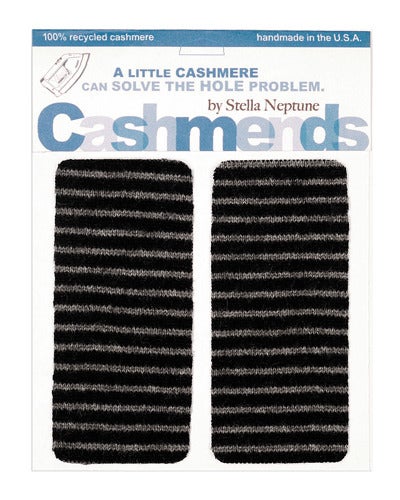Image of IRon-on Cashmere Elbow Patches- Grey & BLack - Limited Edition!
