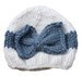 Image of "Sabrina" Bow hat in Gray and Cream