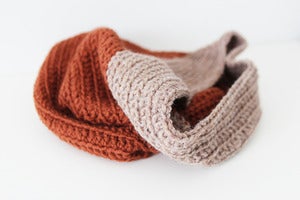 Image of Cozy Cowl in Caramel and Oatmeal