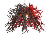 Image of Abstraction pendant light (organic branches/red and black)