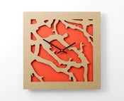 Image of Square Branch clock (red/natural)