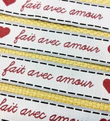 Image of Made with Love French woven labels