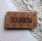 Image of Wooden Bourbon Biscuit Brooch