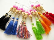 Image of Tassel Skull Earrings