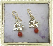 Jewelry: "Red Flora" in Gold