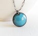 Image of Sapphire Blue Enamel Mini Pendant Necklace