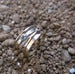 Image of 14k gold and diamond stacking rings