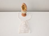 Image of Large Gold Wooden Egg Geode