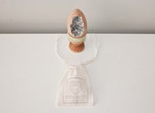 Image of Large Silver Wooden Egg Geode