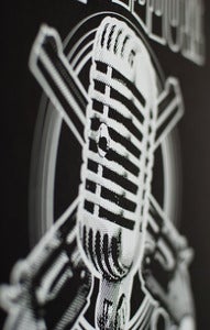 Image of Deep Ellum Texas Pistols and Mic Screen Print