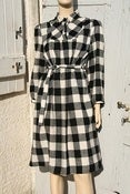 Image of Vintage checkered shirt dress