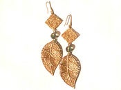 Image of Woven Leaf Earrings