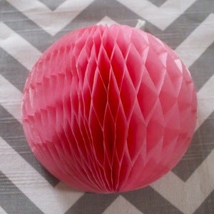 Image of Small Dusty Rose Honeycomb Balls