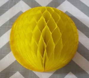 Image of Small Yellow Honeycomb Ball