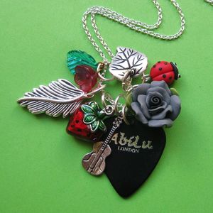 Image of Rock Garden Plectrum Charm Necklace