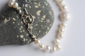 Image of White Pearls with Sterling Toggle