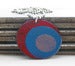 Image of  Red Blue Purple Circle Design Enamel Pendant Necklace