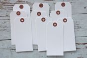 Image of Large White Parcel Tags
