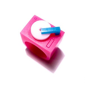 Image of turntable bloc ring [magenta]