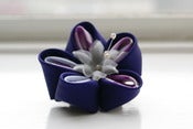 Image of Purple and Mauve Kanzashi Flower Hairclip: Kanzashi Hair Clip