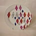 Image of Diamond Pattern Hand Drawn Illustrated Dinner Plate