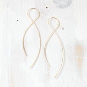 Image of gold infinity earring m/l