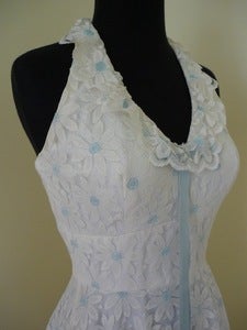 Image of daisy lace halter maxi dress
