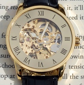 Image of Golden Roman Mechanical Wind-Up Wrist Watch