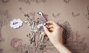 Image of Magnetic Woodlands Wallpaper Brown Pink
