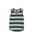 Image of KIDSCASE marc organic tank top, light blue/dark green