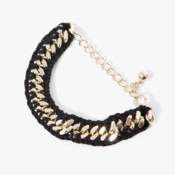 Image of Knit Wrapped Chain Bracelet