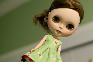 Image of Blythe dress- green & red