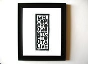 Image of welcome. 8x10 typography print - black