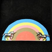 Image of Sterling silver unicorn studs