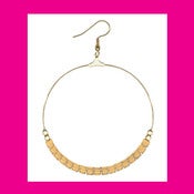 Image of YELLOW SWAROVSKI CRYSTAL HOOPS