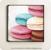 Image of Instagram inspired wood mounted print Macarons #1
