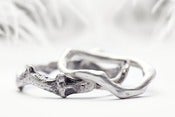 Image of coral inspired wedding bands, sterling silver: Shipwrecked in Heaven