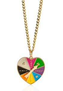 Image of Love-o-meter heart spinner necklace