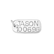 Image of Silver Dog Tag (Mini) - Custom Name & Date
